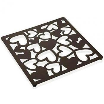 Bigbuy Home S3404732 Salvamantel Kamira Metal, 22 x 1 x 22 cm, Gris