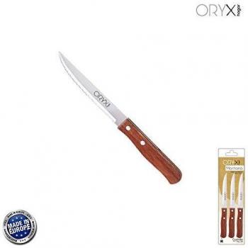 ORYX 5800060 Cuchillo Montana Multiusos Hoja Sierra Acero Inoxidable 11 cm. Mango Madera