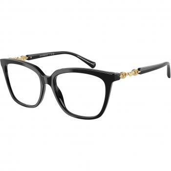 Emporio Armani EA3248 5017 Women's Cat Eye Acetate Glasses Black Transparent
