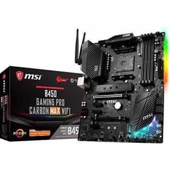 MSI B450 GAMING PRO CARBON MAX WIFI AMD AM4 DDR4 CF M.2 USB 3.2 Gen 2 Wi-Fi HDMI ATX Gaming Motherboard