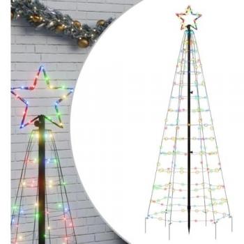 vidaXL Christmas Tree Light with Spikes 220 LEDs Colourful 180 cm