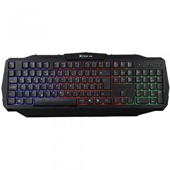 Xtrime Me Teclado Gamer de menbrana de Alta sensibilidad con retroiluminación LED, 104 Teclas, conexión por USB 2.0, Cable de 1,5M