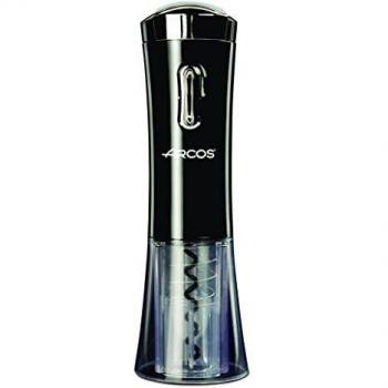 Arcos Accesorios - Sacacorchos Eléctrico Abrebotellas Eléctrico, Hecho de ABS con bateria interna recargable, Color Negro