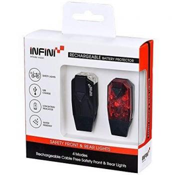 Juego de Luces Mini Lava Infini USB - Delanteras y Traseras, Color Negro