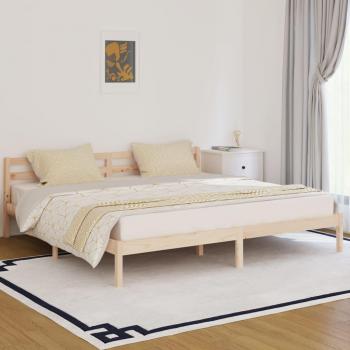 Estructura de cama de madera maciza de pino 200x200 cm