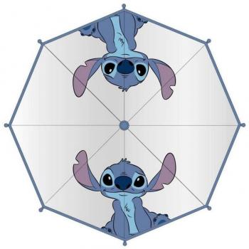 Paraguas automático transparente con diseño de Stitch Disney - Resistente al viento y de apertura automática