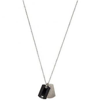Emporio Armani EGS1542040 - Cadena de acero inoxidable con cierre de mosquetón para hombre