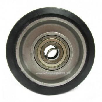 Rueda Alex Goma Aro Suelto 125mm 250kg con núcleo de aluminio, banda de goma negra elástica y bolas