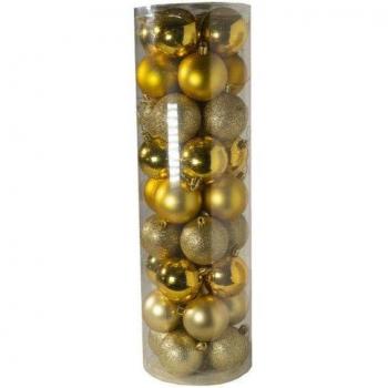 Conjunto de 36 adornos de bolas colgantes rojas para decoración del árbol de Navidad