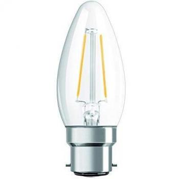 Osram Retrofit Classic B Lámpara LED B22d, 2.1 W, Blanco