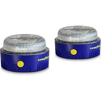 Goodyear Luz de Emergencia Coche y Linterna. Safety Light v16. LED, homologada por la DGT. Base imantada. Diseñado en España. Baliza Luminosa