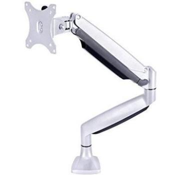 Soporte de Monitor de Escritorio con Resorte a Gas para Pantallas de 15 a 27'' | Capacidad de Carga entre 1 - 9 kg | Color Plata