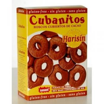 Cubanitos - Roscos Cubiertos De Cacao Sin Gluten Sanavi 150 G