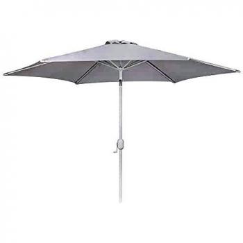 Parasol de jardín Apertura manivela Alba Blanco de Aluminio de Ø 350 cm - LOLAhome