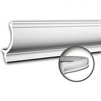 Cornisa Flexible de Estuco Profhome 2 m Diseño Moderno Blanco