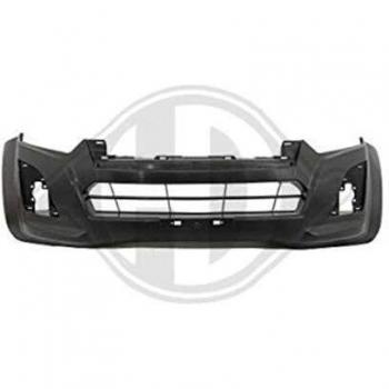 Parachoques Delantero Negro DIEDERICHS 5404950 para Isuzu sin ayuda al estacionamiento y sin sistema de limpiaparabrisas completo