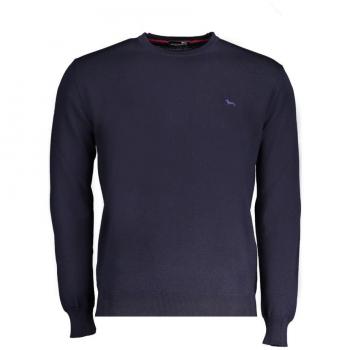 Harmont & Blaine Men's Blue Wool Round-neck Pullover Sweater, Size S