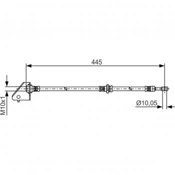 Tubo de freno BOSCH 1 987 481 497 - Latiguillo de freno, alta resistencia, material flexible, compatible con sistemas hidráulicos de frenos, longitud adecuada para instalación en vehículos específicos