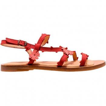 Sandalias de Piel Tulip rojo El Naturalista