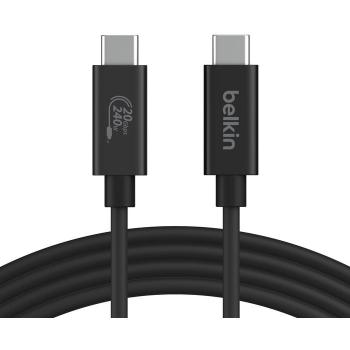Cable USB-C a USB-C Belkin 2m, USB4, 240W, 20 Gbit/s