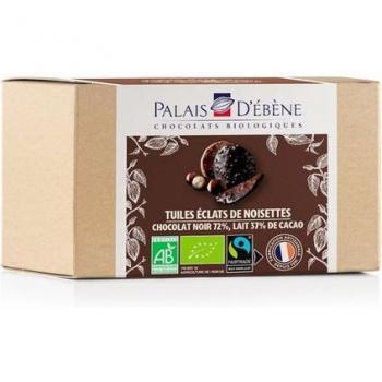 Tejas de Chocolate Negro y con Leche Bio 120g Palais Debène