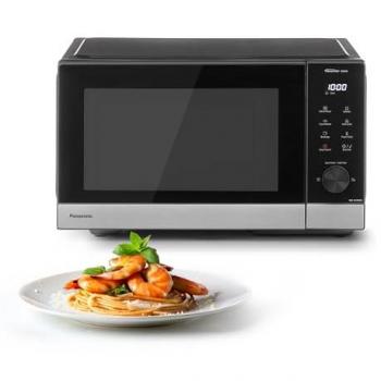 Microondas Panasonic NN-SD38QSEPG 29L, 1000W, Descongelación Automática, 11 Programas Automáticos, Temporizador, Negro y Acero Inoxidable