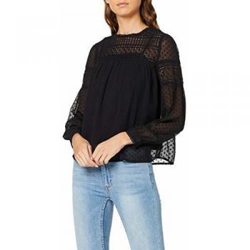 Naf Naf Heady C1 Camiseta de Manga Larga, Negro