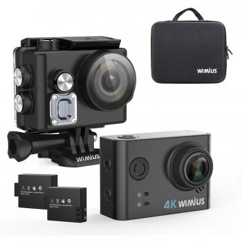 Cámara Deportiva 4K,WiMiUS L2 Cámara Acción Wifi HD 1080P 12MP Videocámara Impermeable 40m con Función UAV FPV,Grabar con la Cámara Invertida