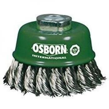 Osborn 0002608351 Cepillo taza inox de alambre trenzado con tuerca M14 y filamento Ø 0.50 mm 65x20