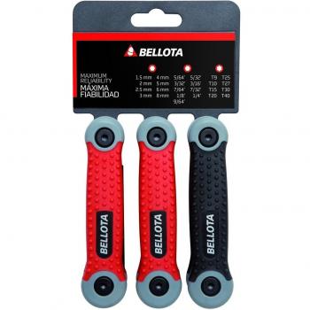 Bellota 6455-P3 - JUEGO 3 NAVAJAS DE LLAVES ALLEN Y TORX