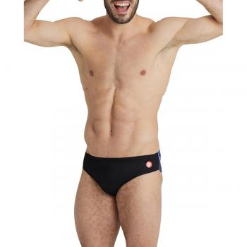 Bañador Arena Crazy Placement Swim Brief Negro Amarillo