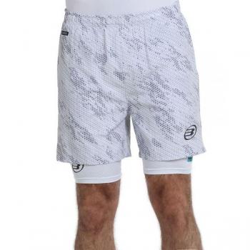 Short Bullpadel Malpi Blanco para hombre - Ropa de pádel, tejido ligero, secado rápido, ajuste cómodo, diseño moderno
