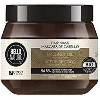 Hello Nature Mascarilla de Repara y Humecta Tu Cabello, Coco, 250 Mililitros