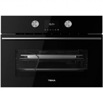Horno Compacto Multifunción Teka HLC 8470 SC de Vapor, Clase A+, 45cm, Cristal Negro, con Aquálisis y Sonda Pirolítica