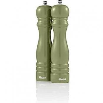 Swan SWKA1080GN - Molinillo de sal y pimienta retro, color verde, talla única