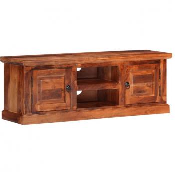 Mueble de TV con Ante 112x30x40 cm madera maciza de Acacia, color Marrón