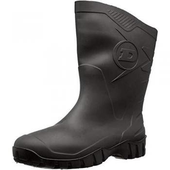 Botas de agua Dunlop Dee impermeables de PVC negras tamaño 45