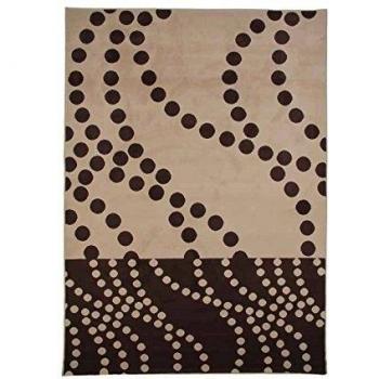 Alfombra Nature 160x230 cm Motivos Espirales en Tonos Marrón/Taupe/Moka