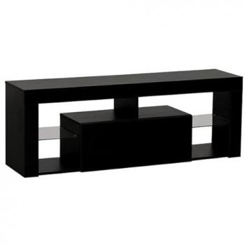 Soporte de TV Daryl con 4 estantes y LED, Color Negro