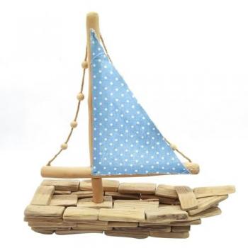 Barco Velero Marinero Azul 12x32x36cm - Signes Grimalt