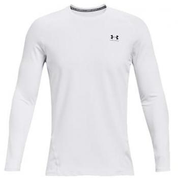 Camiseta Under Armour ColdGear Fitted Logo manga larga blanco XL