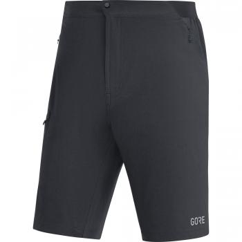 Gore Wear Hombre, Pantalones Cortos Transpirables para Correr, Gore R5 Shorts, Talla: L, Color Negro, 100139