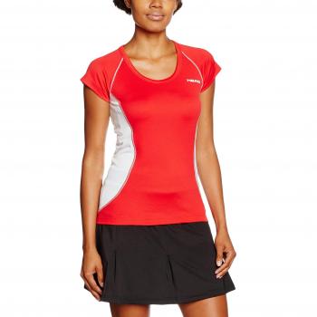 Head Club Technical - Camiseta para mujer, color rojo, talla XS