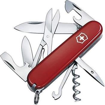 Victorinox 13703B1 Climber Swiss Army Pocket Knife, Medium, Multi Tool, 14 Functions, Blade, Bottle Opener, Red