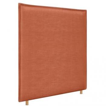 Cabecero de Lino Natural con Ribete hasta el Suelo y 8cm de Grosor para Cama Dormitorio Moderno (Naranja, 90x120cm)