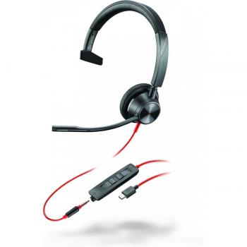 Auricular Mono USB-C HP Poly Blackwire 3315M Certificado Microsoft Teams