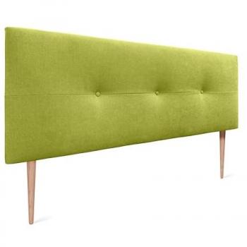 Cabecero Tapizado AQUALINE Pro de Polipiel o Tela en Pistacho, 135x105cm con Patas para Camas 120/135/140