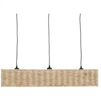 Lámpara de Techo Negro Natural Hierro 220-240 V 88 x 17,5 x 65 cm