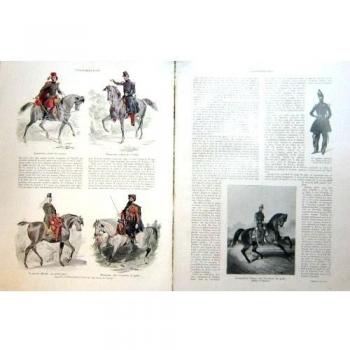 Stampa D'annata di Nuove Uniformi di Ary del Francese Per l'Africa 1930 Francesi