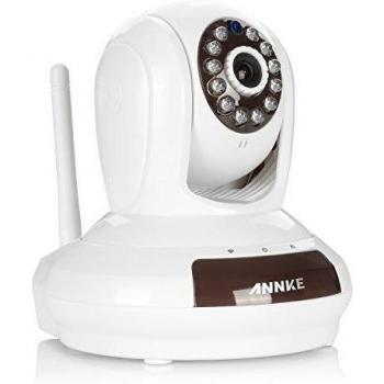 ANNKE® Cámara IP de Vigilancia de Interior Audio 1280x720, Visión Nocturna hasta 8 metros, Seguridad, Alarma Detección Movimiento, Visualización Remota, Compatible con iOS y Android, Slot Tarjeta Micro SD